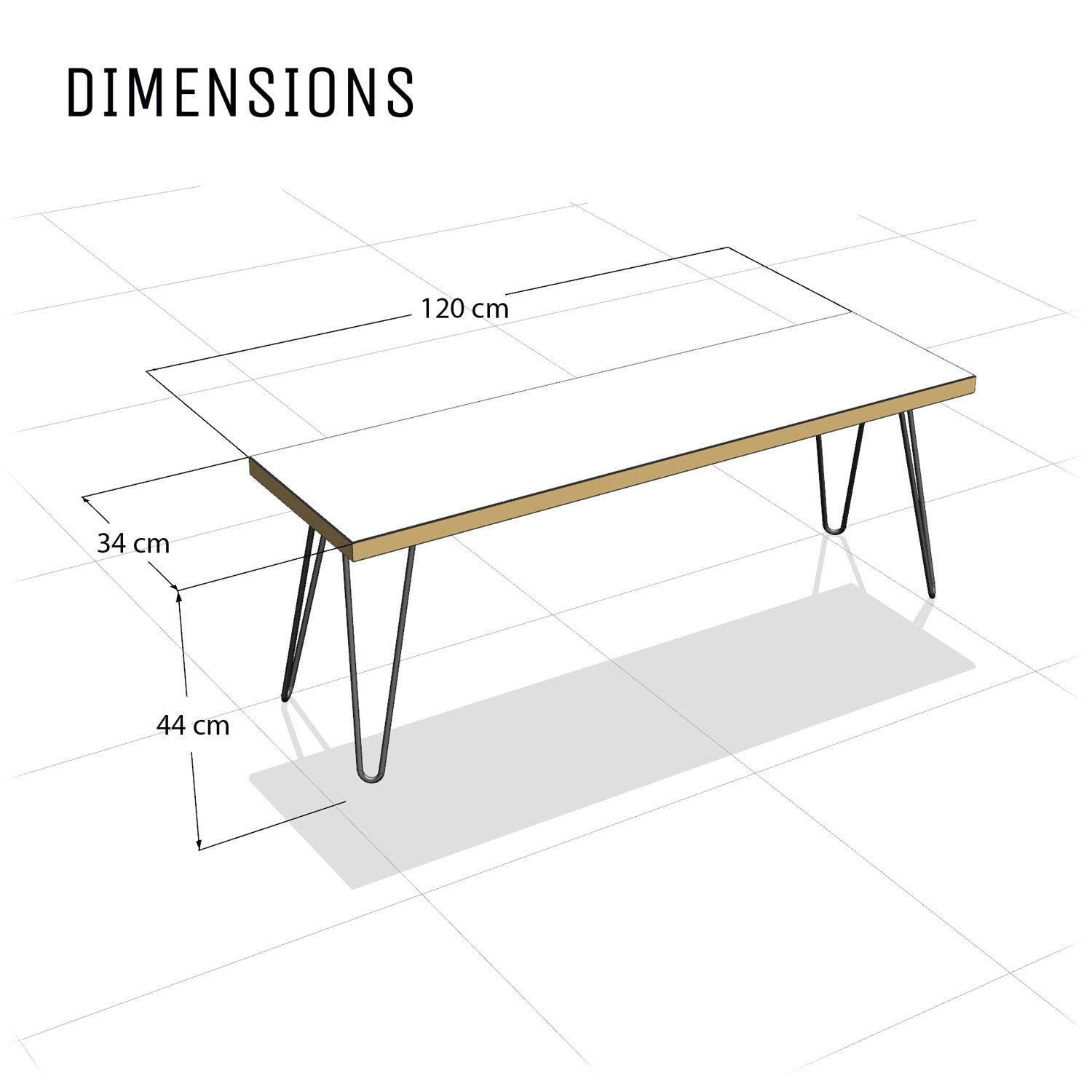 Hairpin Bench-Clear Coat--The Hairpin Leg Co.