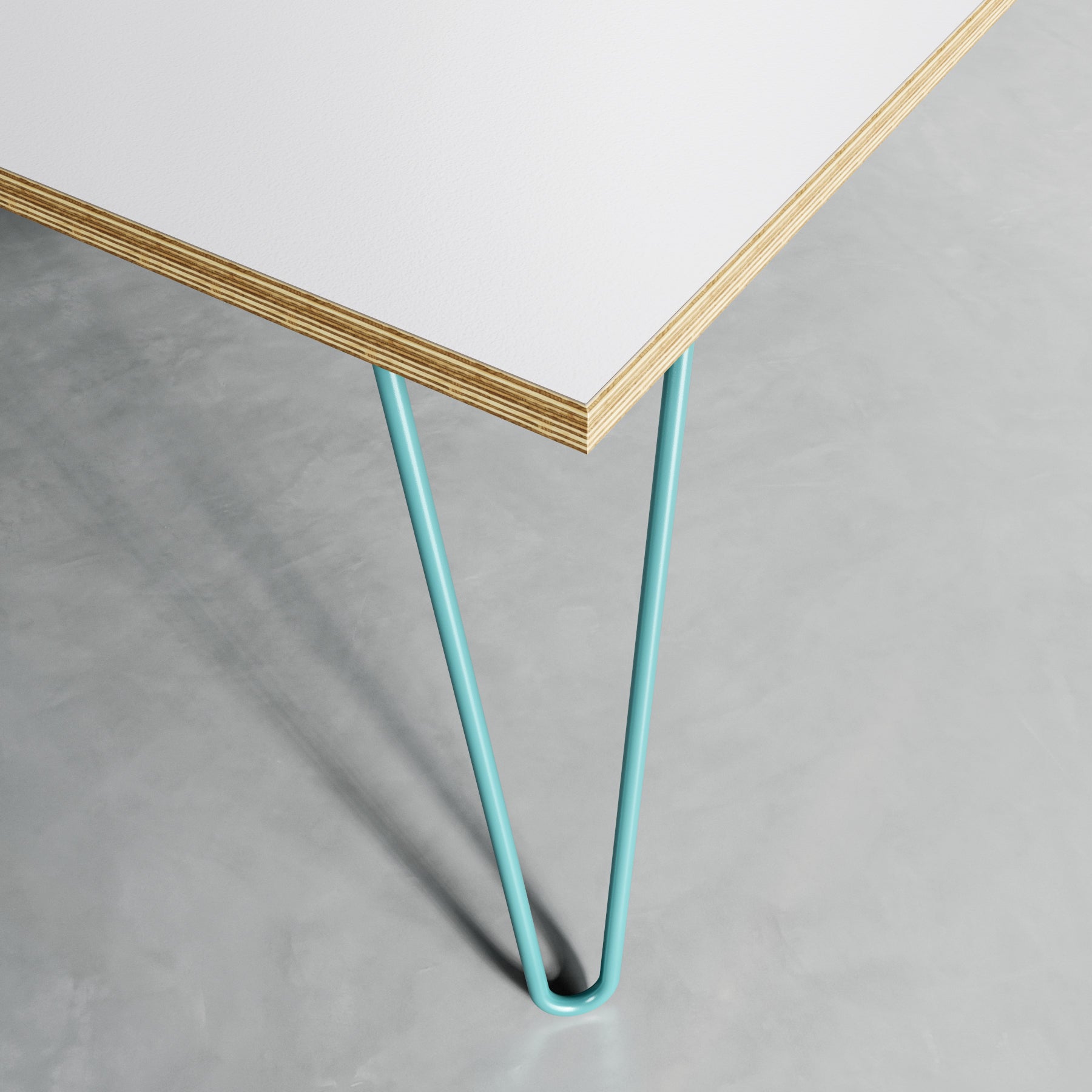 Hairpin Coffee Table-White-Duck Egg-The Hairpin Leg Co.