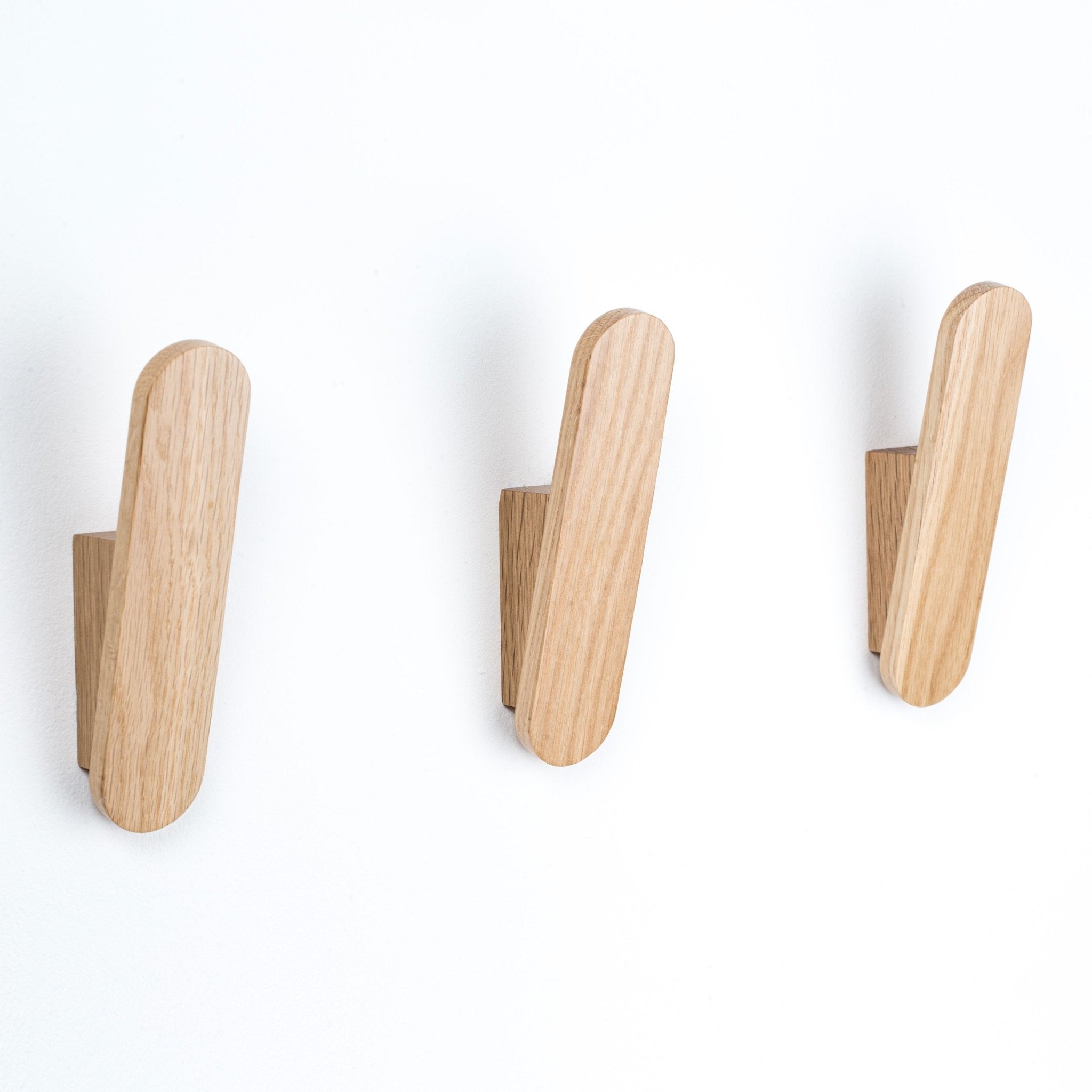 Hardwood Wall Hooks-Oak--The Hairpin Leg Co.