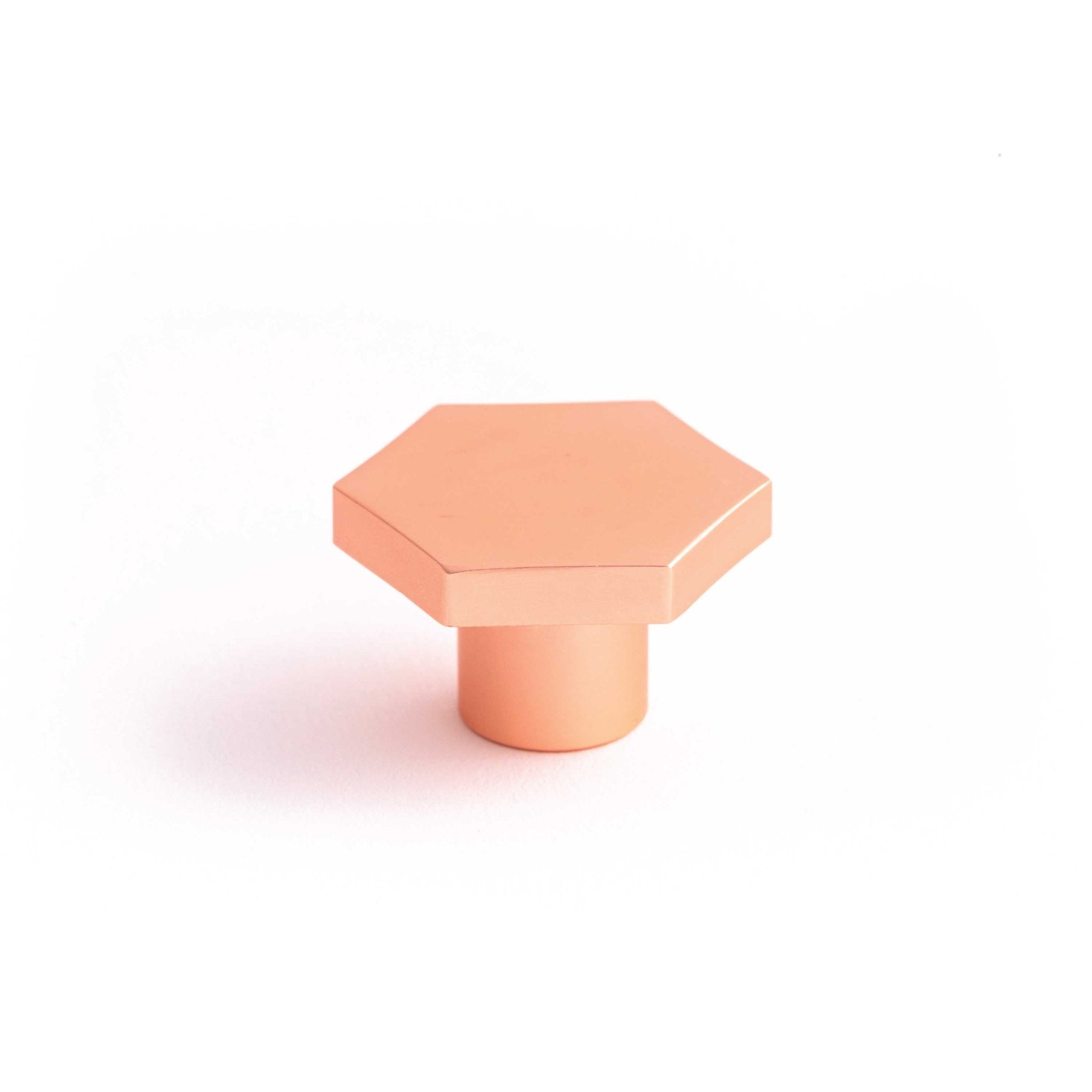 Hex 30mm Knob-Satin Copper--The Hairpin Leg Co.