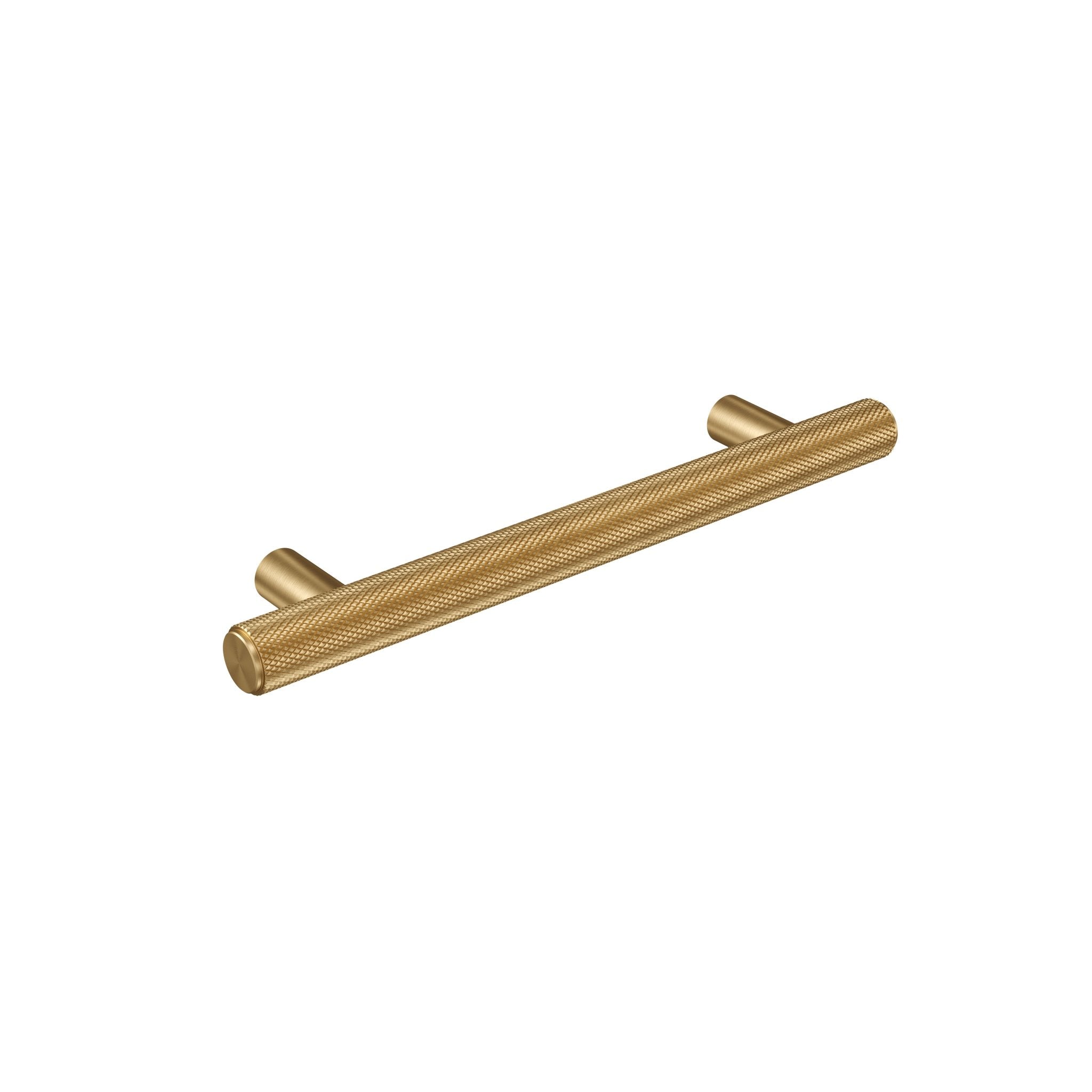 Knurl 15mm Pull Handle-Brushed Brass-180mm-The Hairpin Leg Co.