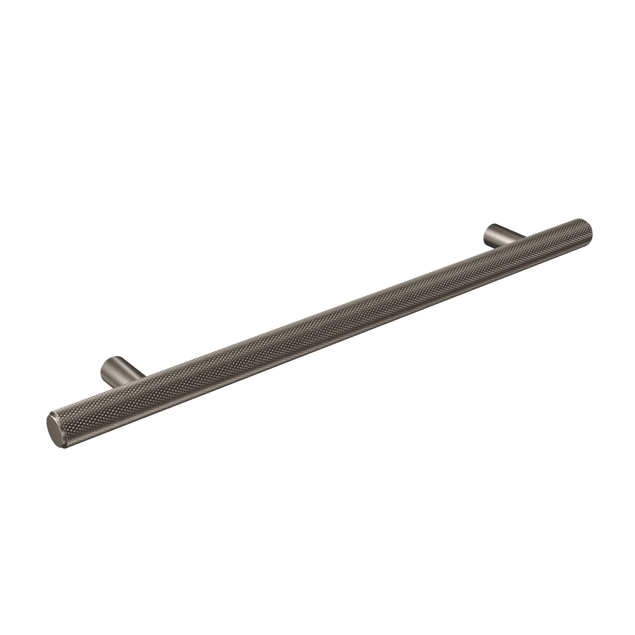 Knurl 15mm Pull Handle-Industrial Nickel-300mm-The Hairpin Leg Co.
