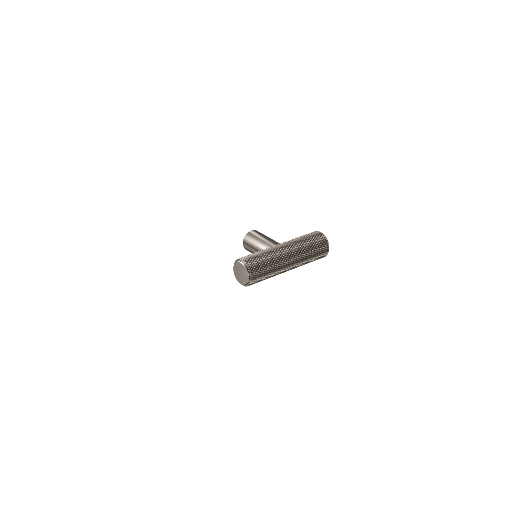 Knurl 15mm Pull Handle-Industrial Nickel-T-Bar 55mm-The Hairpin Leg Co.