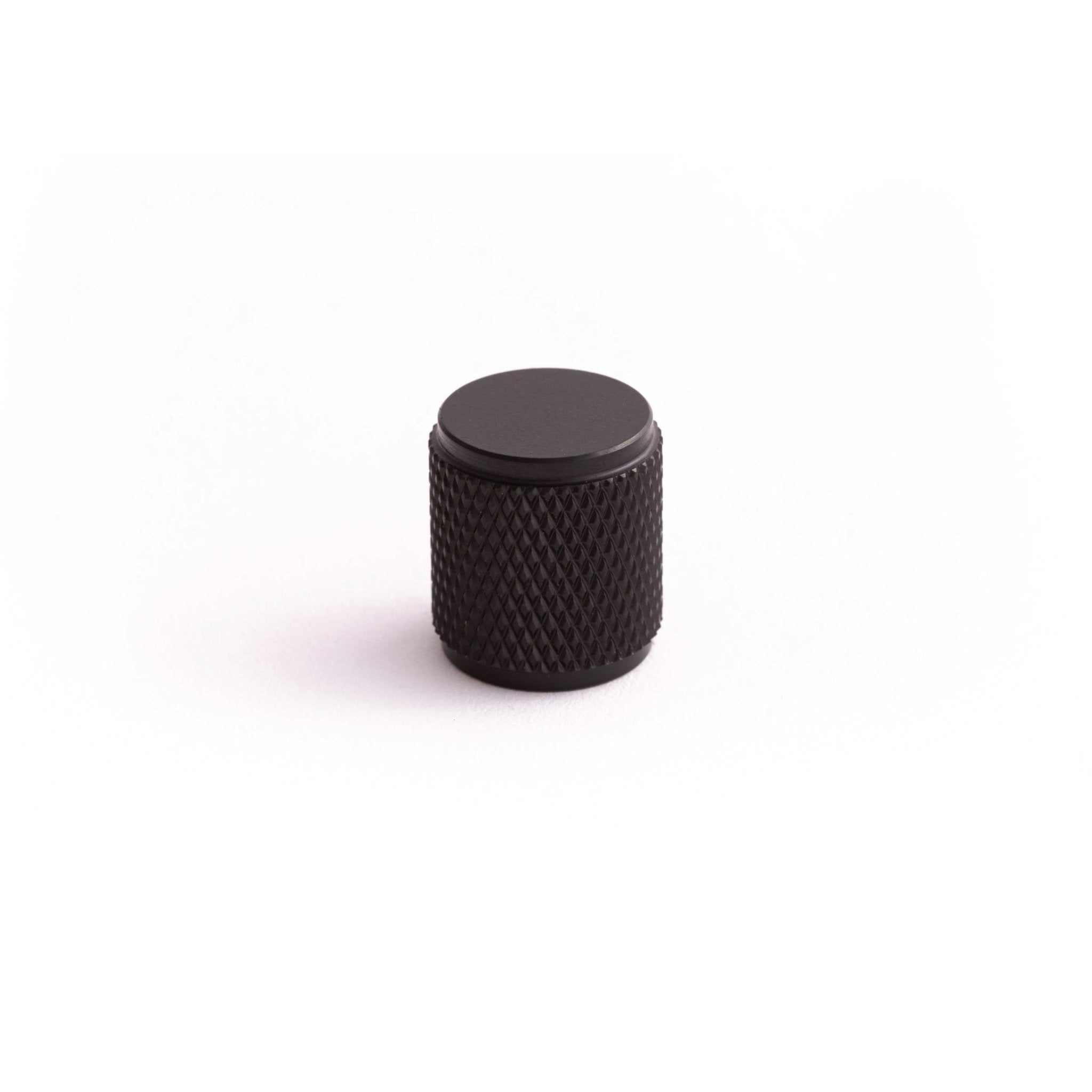 Knurl 18mm Knob-Matt Black--The Hairpin Leg Co.