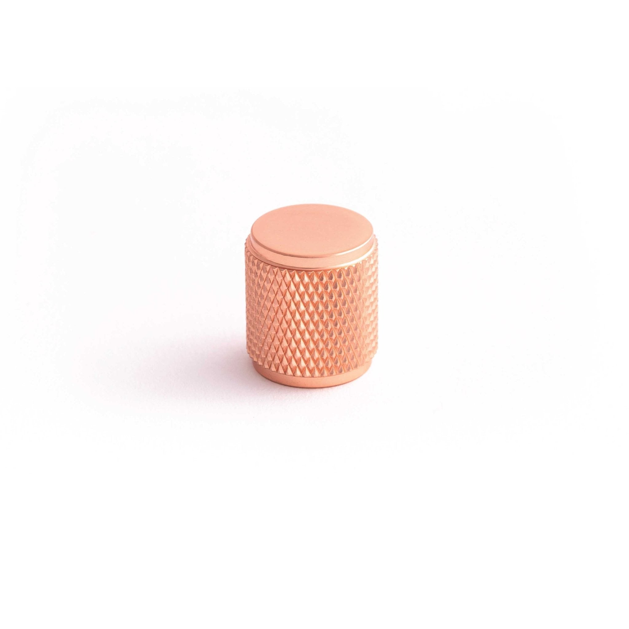 Knurl 18mm Knob-Satin Copper--The Hairpin Leg Co.