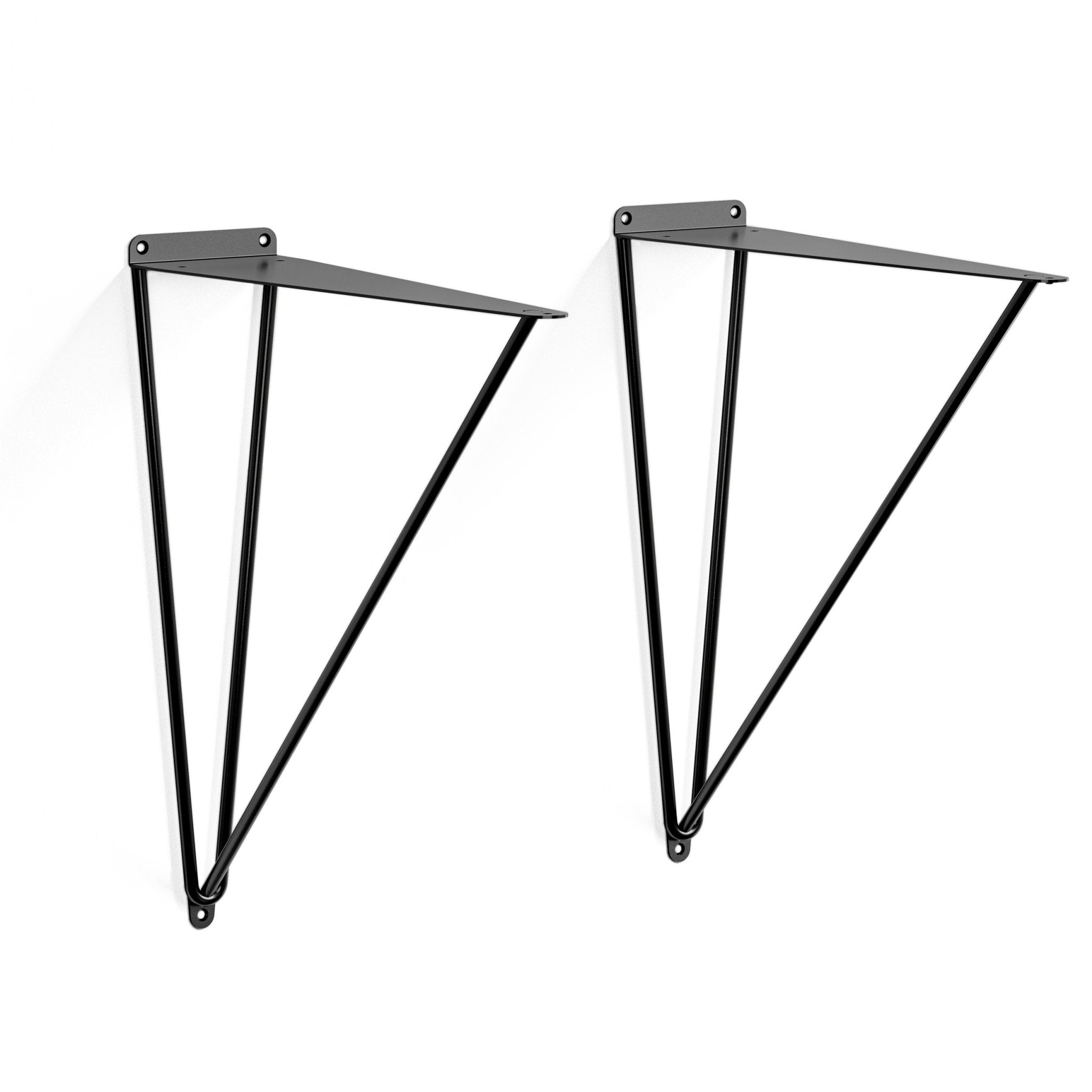 Prism Wall Desk Brackets-Black--The Hairpin Leg Co.