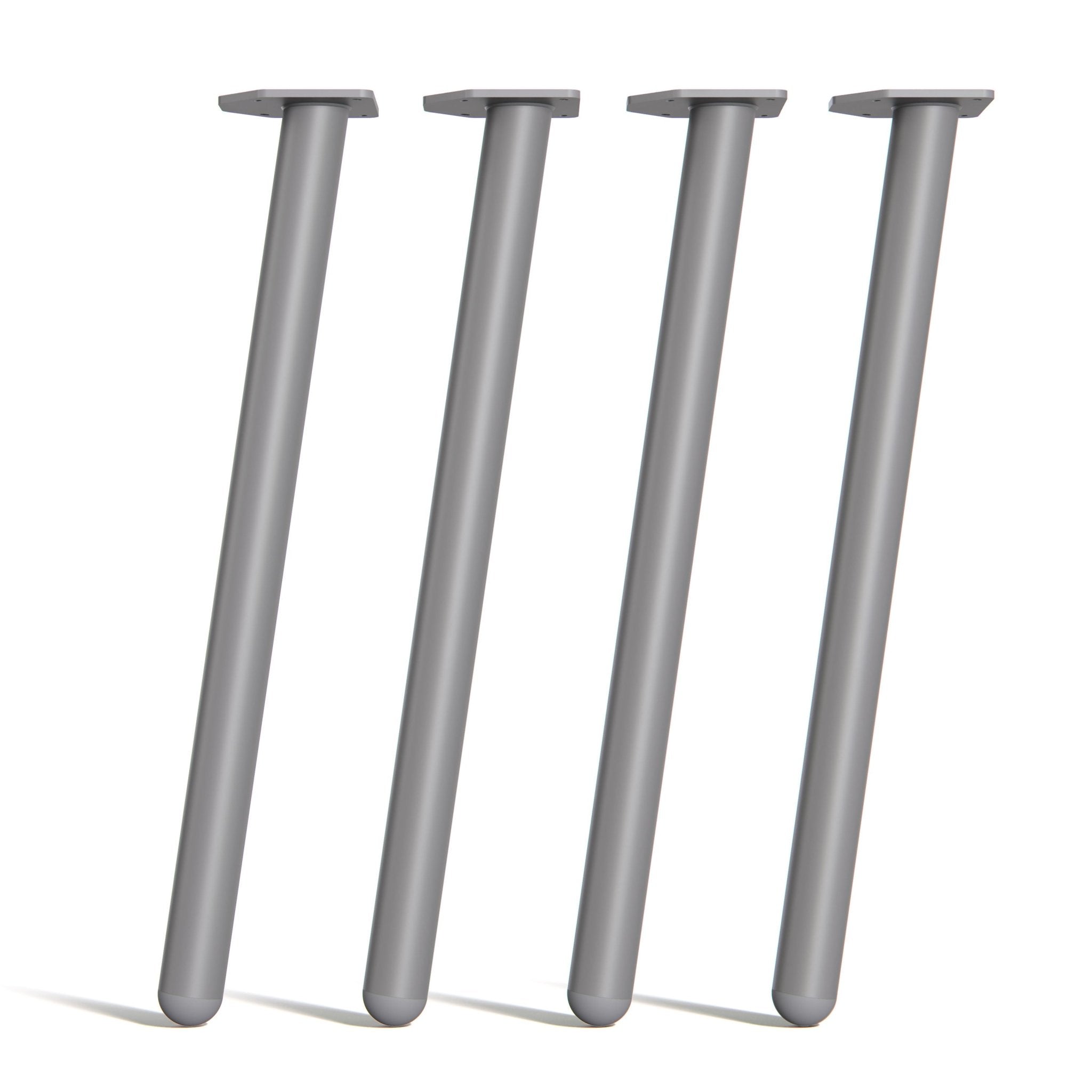Single Pin Round legs-Grey-Table (71cm / 28inch)-The Hairpin Leg Co.