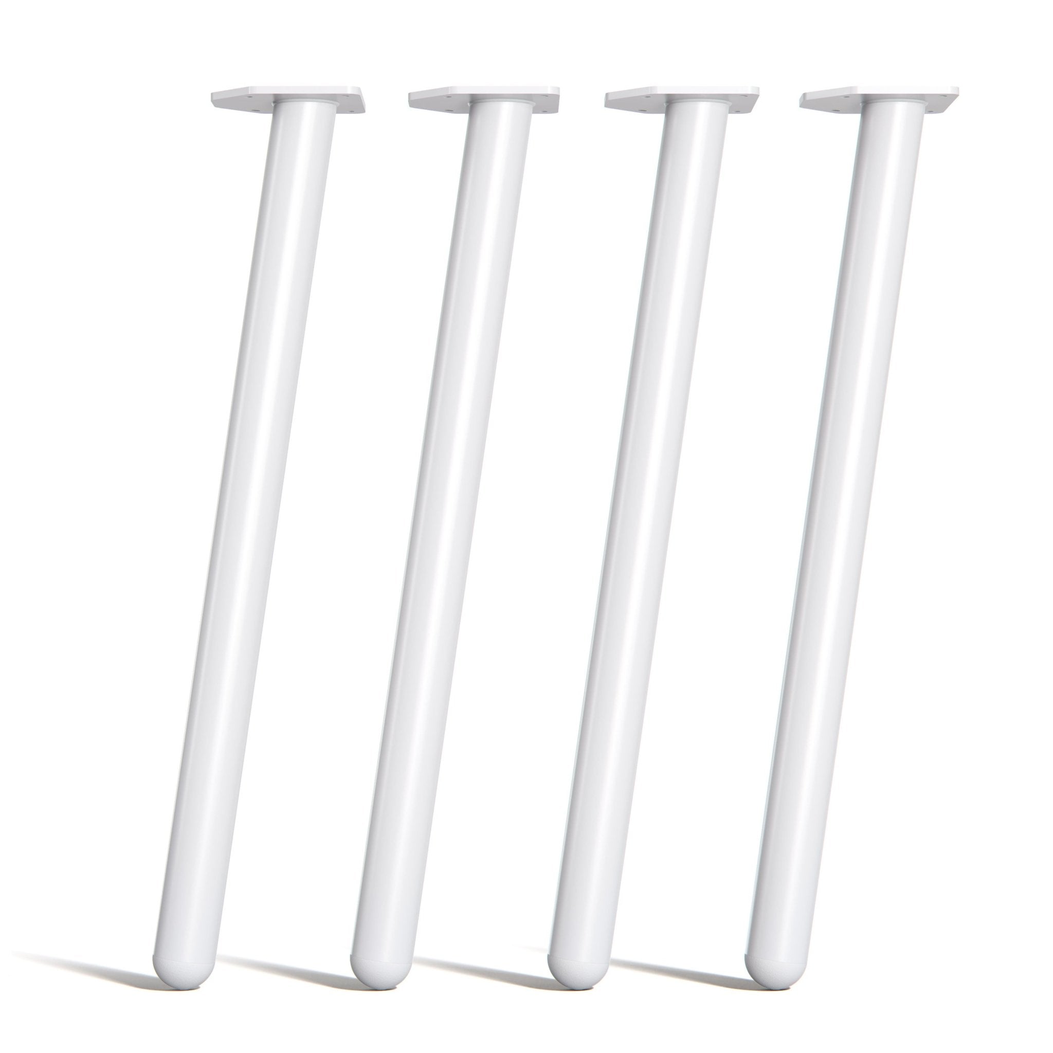 Single Pin Round legs-White-Table (71cm / 28inch)-The Hairpin Leg Co.