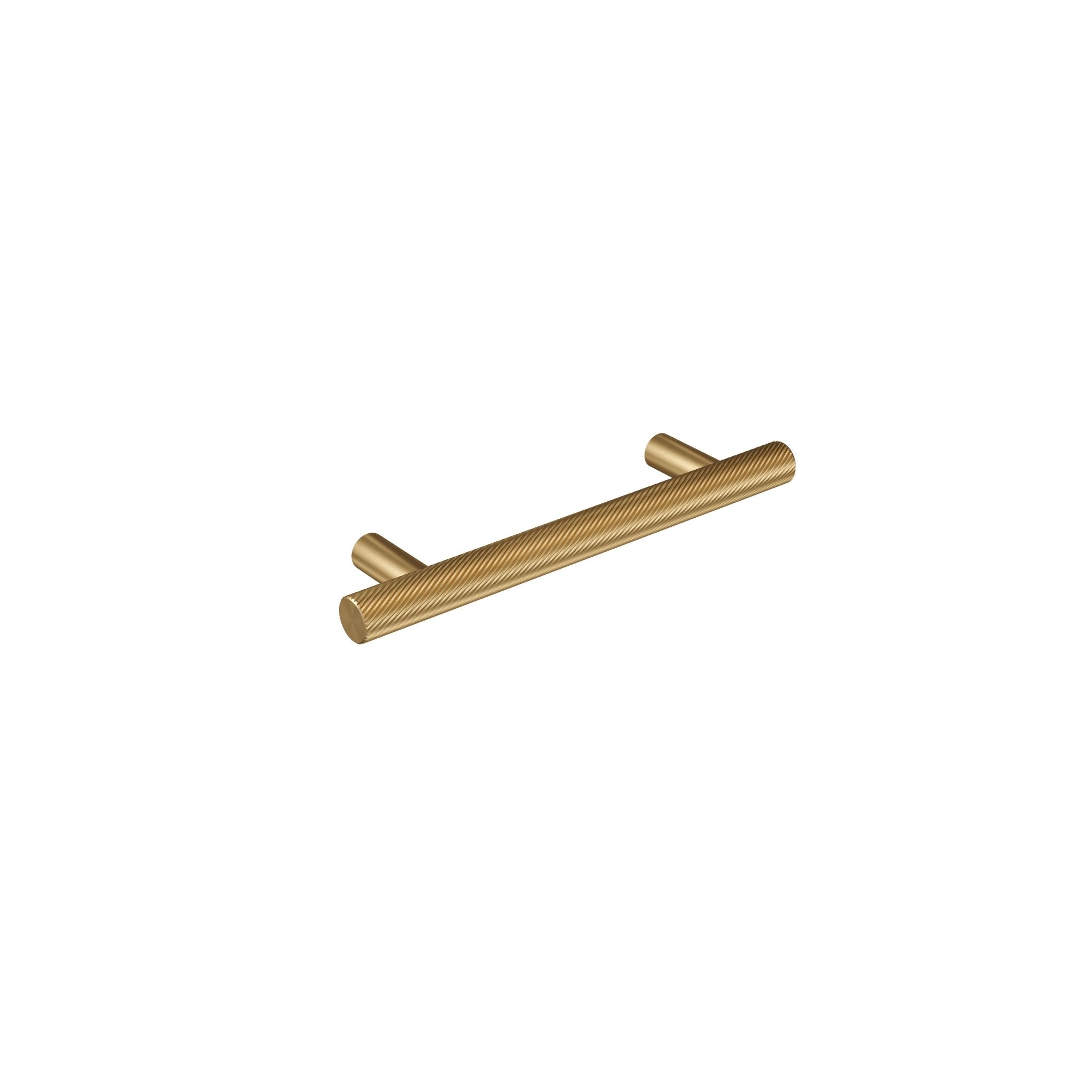Spiral 12mm Pull Handle-Brushed Brass-140mm-The Hairpin Leg Co.