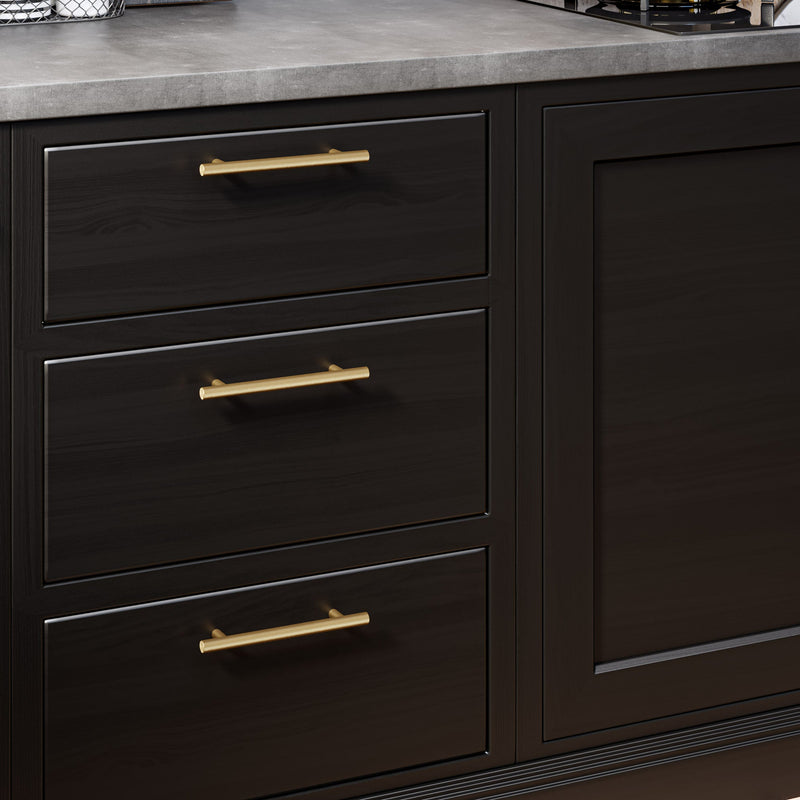 Spiral 12mm Pull Handle-Brushed Brass-180mm-The Hairpin Leg Co.