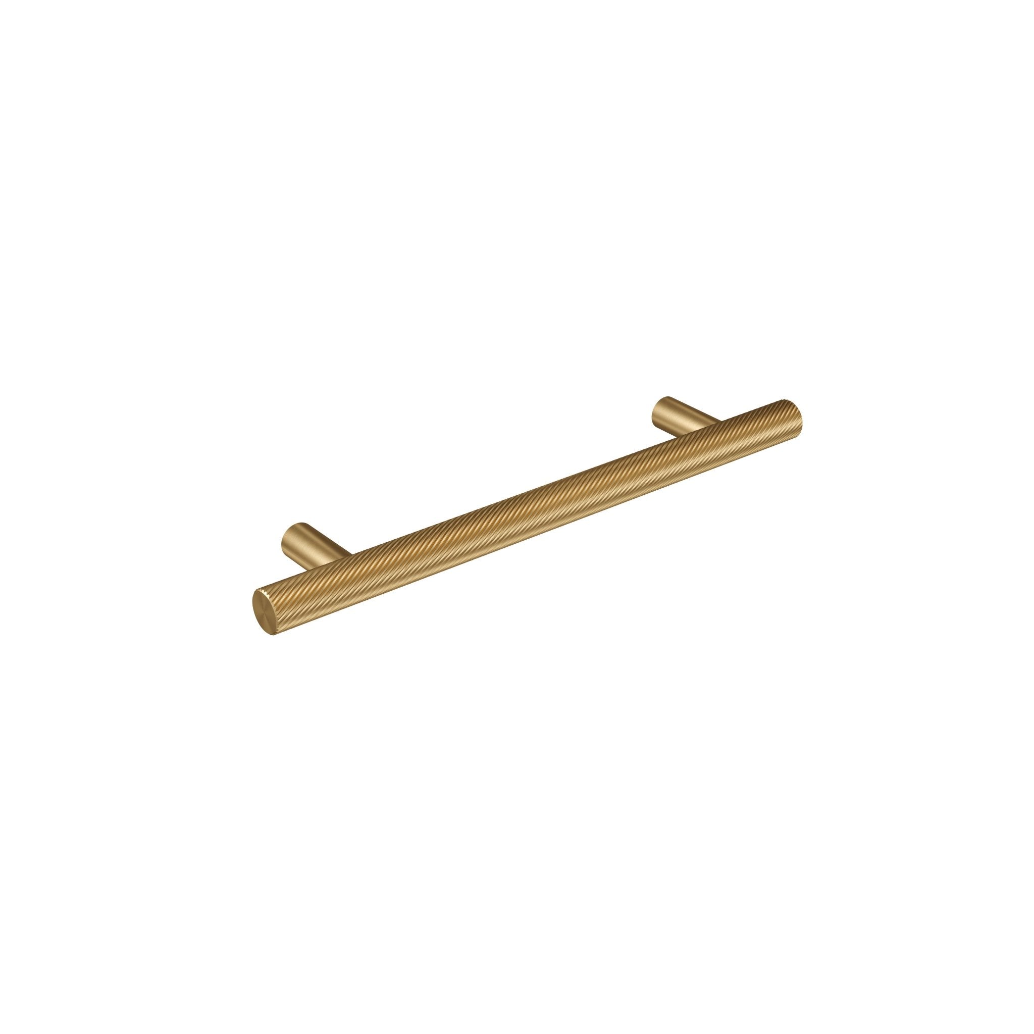 Spiral 12mm Pull Handle-Brushed Brass-180mm-The Hairpin Leg Co.