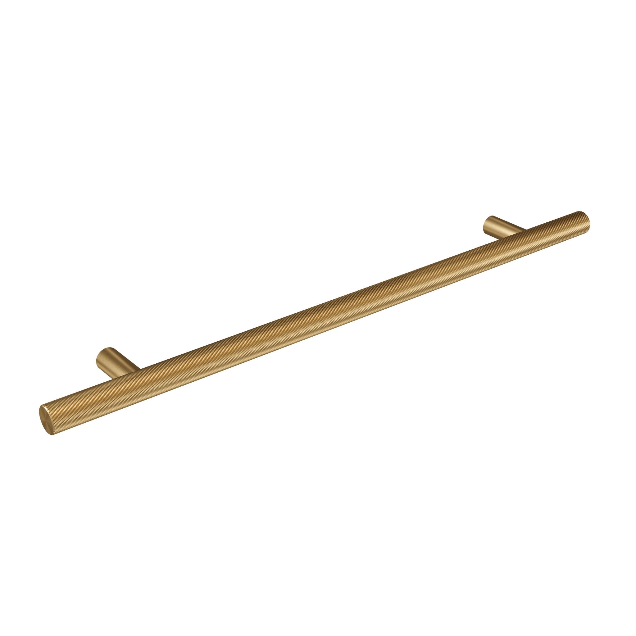 Spiral 12mm Pull Handle-Brushed Brass-300mm-The Hairpin Leg Co.