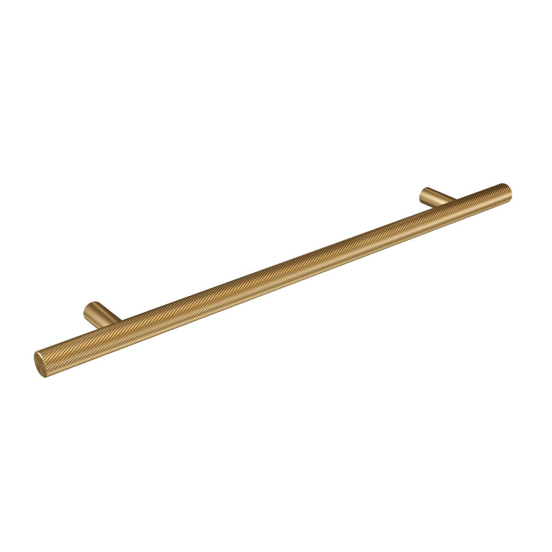 Spiral 12mm Pull Handle-Brushed Brass-300mm-The Hairpin Leg Co.