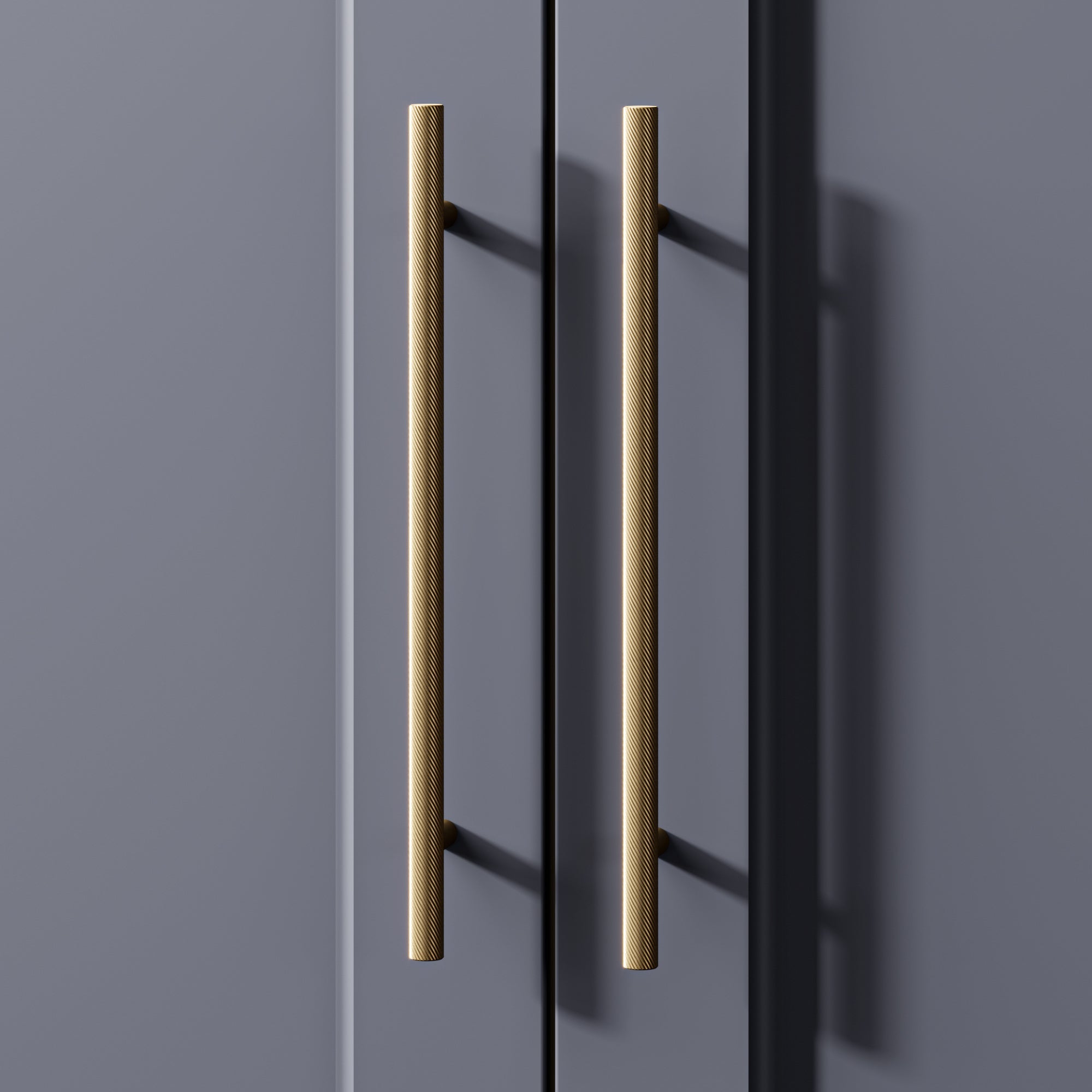 Spiral 12mm Pull Handle-Brushed Brass-300mm-The Hairpin Leg Co.