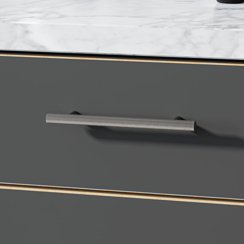 Spiral 12mm Pull Handle-Industrial Nickel-180mm-The Hairpin Leg Co.