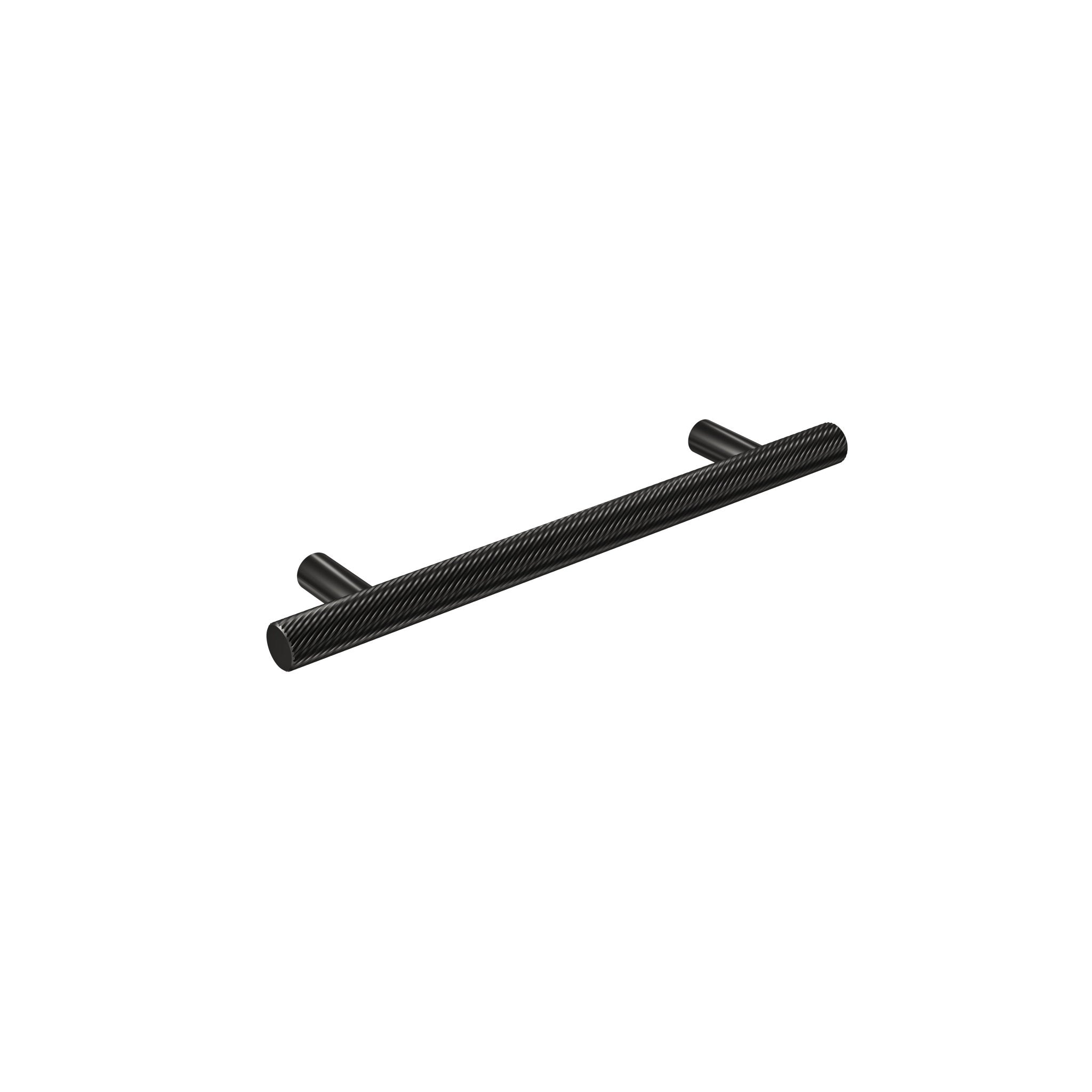 Spiral 12mm Pull Handle-Matt Black-180mm-The Hairpin Leg Co.