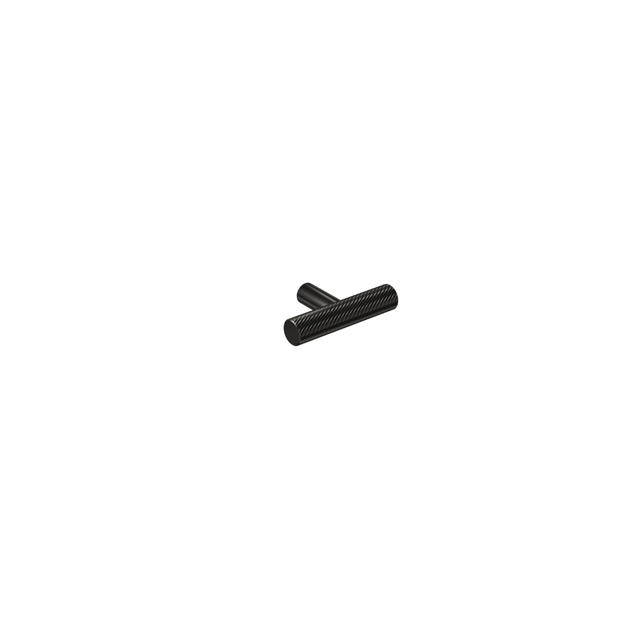 Spiral 12mm Pull Handle-Matt Black-T-Bar 55mm-The Hairpin Leg Co.