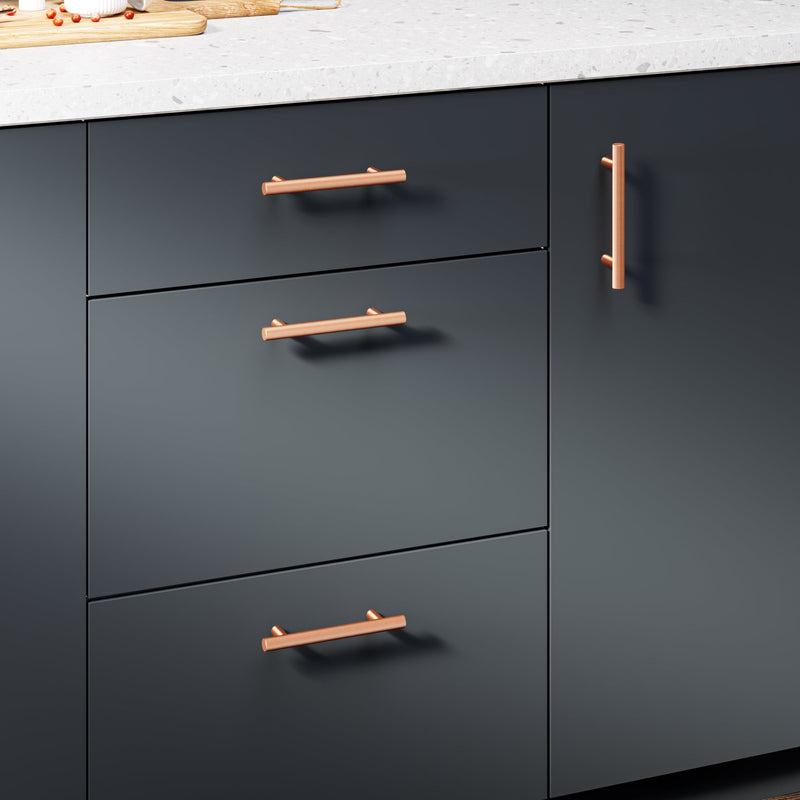 Spiral 12mm Pull Handle-Satin Copper-140mm-The Hairpin Leg Co.