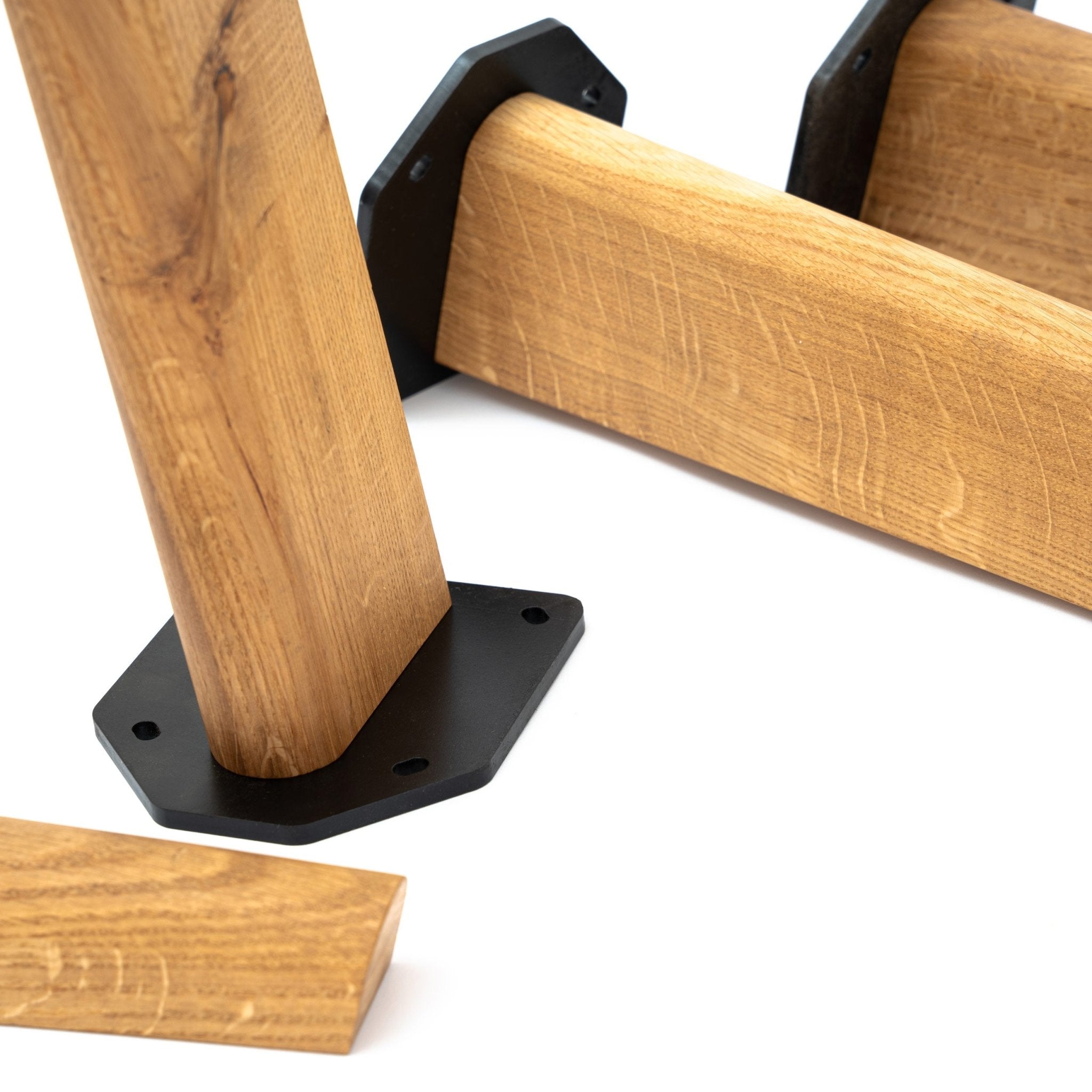 Tapered Oak Table Legs-16" Bench--The Hairpin Leg Co.