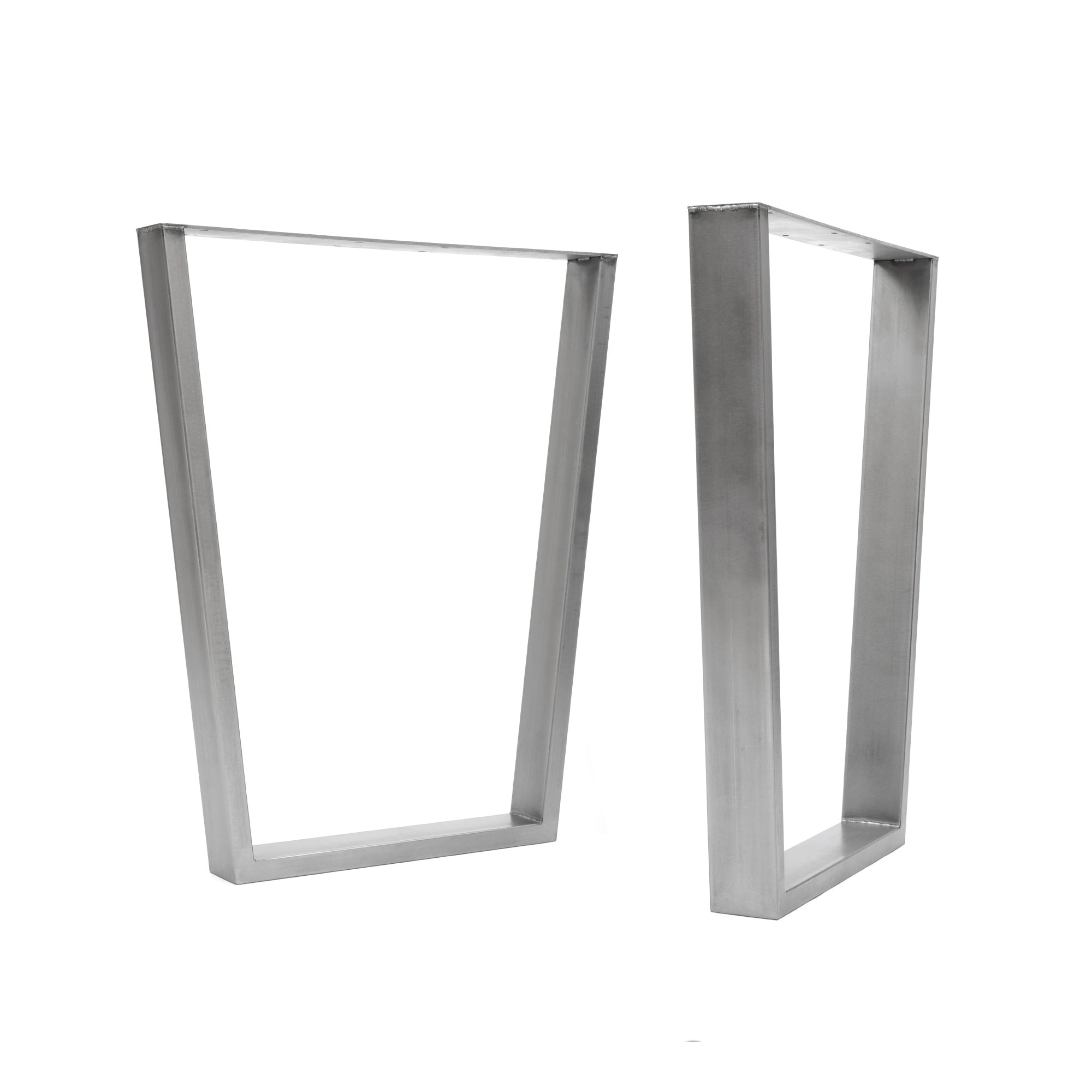 V-Frame Industrial legs-Table (H71cm x W58cm)-Raw Steel-The Hairpin Leg Co.