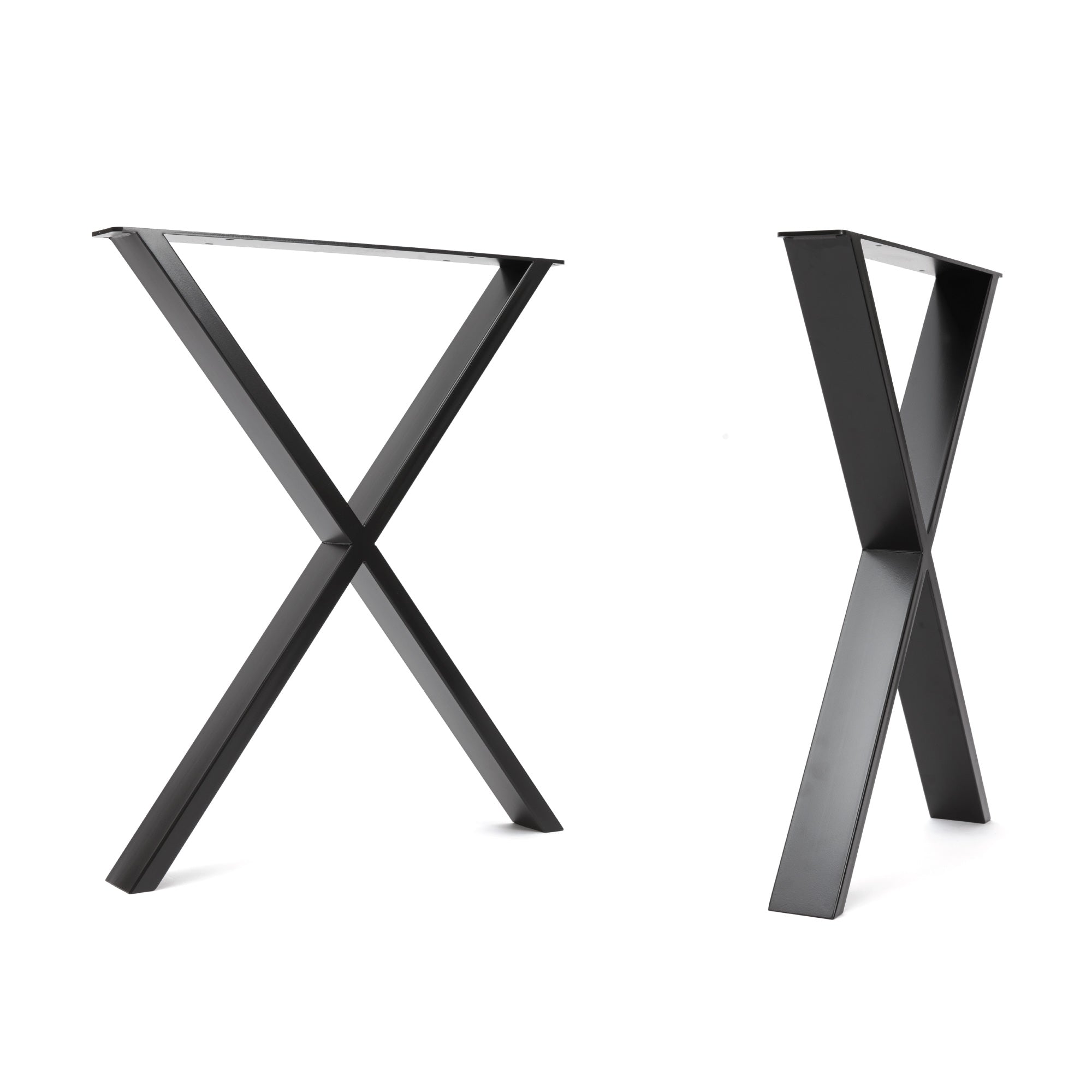 X-Frame Industrial legs-Table (H71cm x W58cm)-Black-The Hairpin Leg Co.