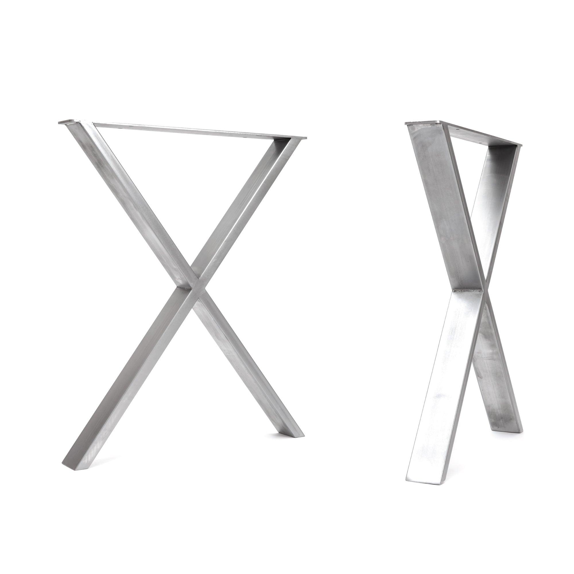 X-Frame Industrial legs-Table (H71cm x W58cm)-Clear Coat-The Hairpin Leg Co.