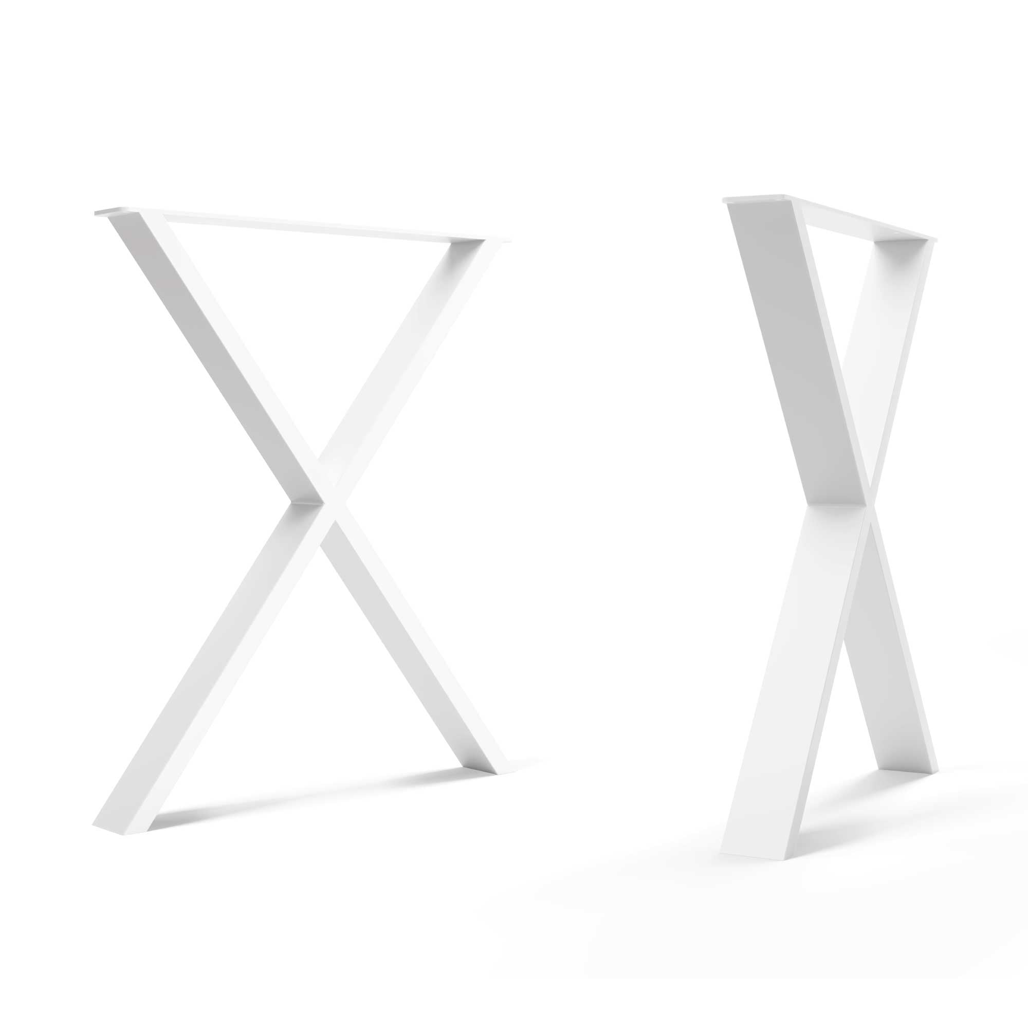 X-Frame Industrial legs-Table (H71cm x W58cm)-White-The Hairpin Leg Co.